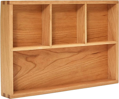 pandapark Wood Organizer Tray,Black Walnut,Desk & Drawer Storage Box (Maple Master)