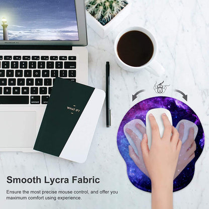 LATEEFAH Mouse Pad with Wrist Rest, 3-in-1 Gaming Mouse Pad, Keyboard Wrist Rest, Ergonomic Memory Foam Mousepad with Wrist Support for Computer Keyboard