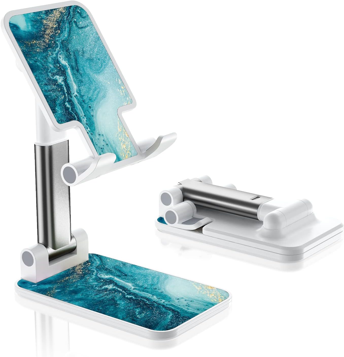 Desk Cell Phone Stand - Adjustable Angle-iPad Holder, Universal Compatible Phone Holder for Desk