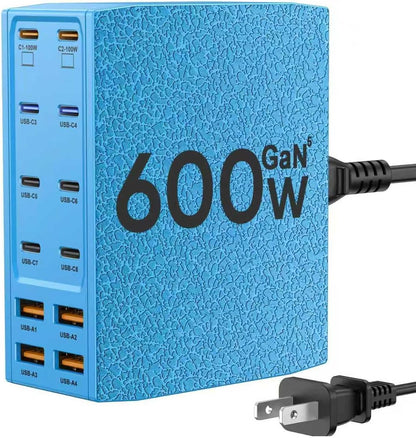 USB Charging Station (900W),12-Port USB C Charger Block with Dual 100W PD USB-C Fast Charging Station Hub for MacBook Pro/Air/All iPad Phone 17/16 15/14/13/Pro Max/Samsung Galaxy Note (Black)