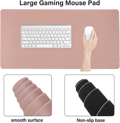 MOSISO Keyboard Mouse Pad Set, Large Gaming Mouse Pad&Rectangular Keyboard Wrist Rest&Mousepad with Wrist Rest&Coaster, Ergonomic Non-Slip&Easy Typing Pad with Curved Silicone Lining, Antique Green