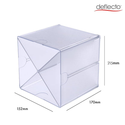 Deflecto Stackable Cube Organizer - X Divider, Clear (350201-AMZ)