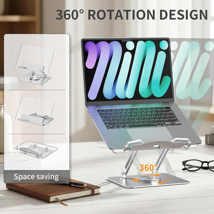 Premium Aesthetic Aluminum Acrylic Book Stand for Reading, Ergonomic Book Holders for Reading Hands Free, Portable Laptop Book Stand for Desk, Reading Stand for Textbook, Recipe, Music Sheets