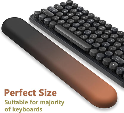 AKIT Ergonomic Mouse Pad with Wrist Rest& Keyboard Wrist Rest, Wrist Rest for Computer Keyboard, Pain Relief, Non-Slip Gel Base, Mousepad Wrist Support for Gaming, Office, Waterdrop Shaped Pink
