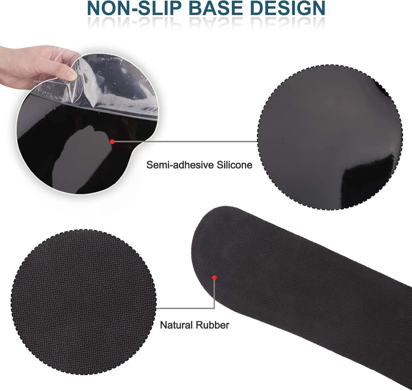 ArtSo Upgraded Wrist Rest Support for Mouse Pad & Keyboard, Ergonomic Gel Mousepad Non-Slip Rubber Base Home,Office Pain Relief, Easy Typing Cushion Neoprene, Soft Memory Foam, Purple Heart Butterfly