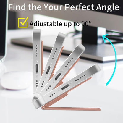 Mini Phone Kickstand, Folding Invisible Portable Metal Cell Phone Stand Holder for Desk, Compatible with iPhone, Samsung and All Cellphones, Black