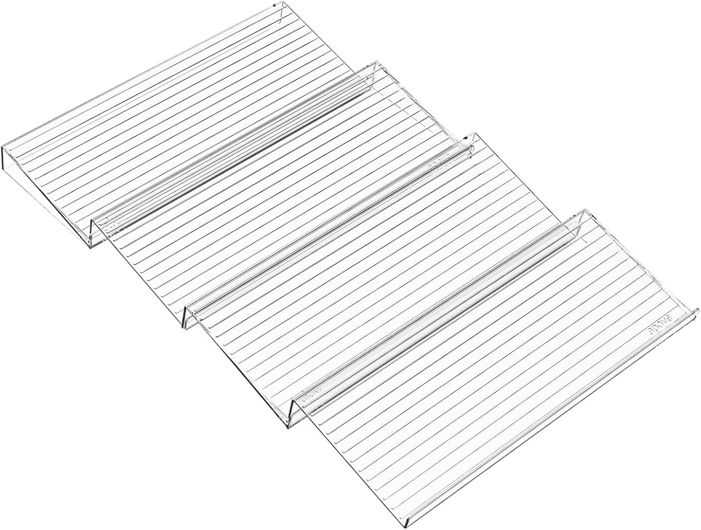 Yieach 8 Pack Adjustable In Drawer Spice Organizer - Expandable From 11'' to 22'' - Acrylic Drawer Seasoning Organizer,Clear Spice Organization Tray for Cabinet Drawers Condiment,Nail Polish and Jar