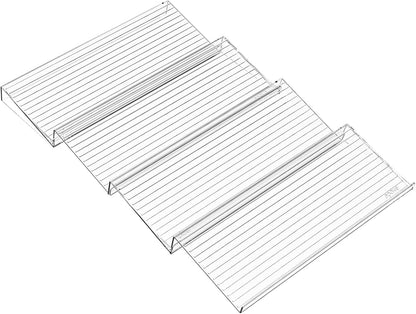 Yieach 8 Pack Adjustable In Drawer Spice Organizer - Expandable From 11'' to 22'' - Acrylic Drawer Seasoning Organizer,Clear Spice Organization Tray for Cabinet Drawers Condiment,Nail Polish and Jar