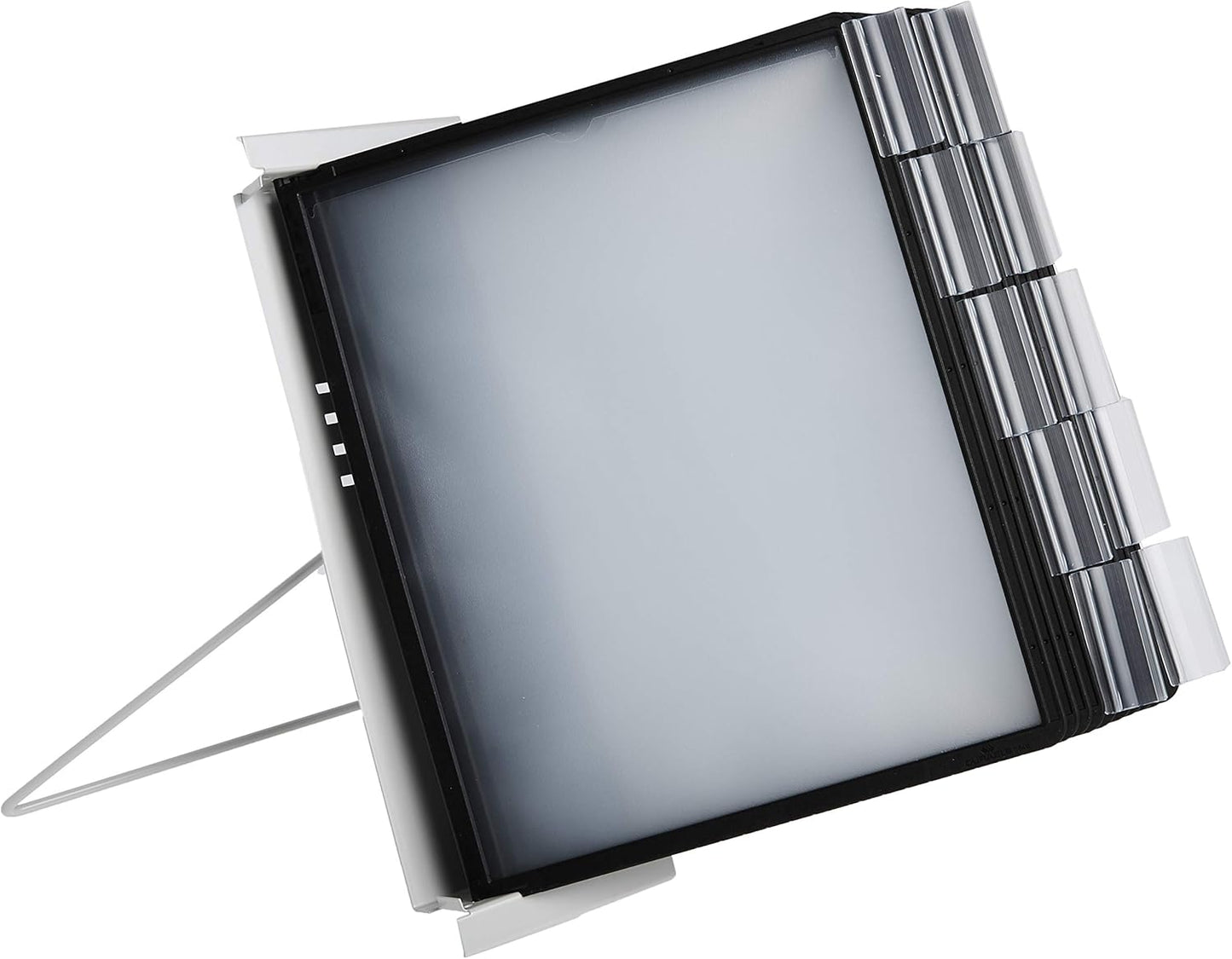 Durable Instaview20 Pocket Expandable Desktop Reference System - Letter Size 10 Double-Sided Panels - Black Color Borders