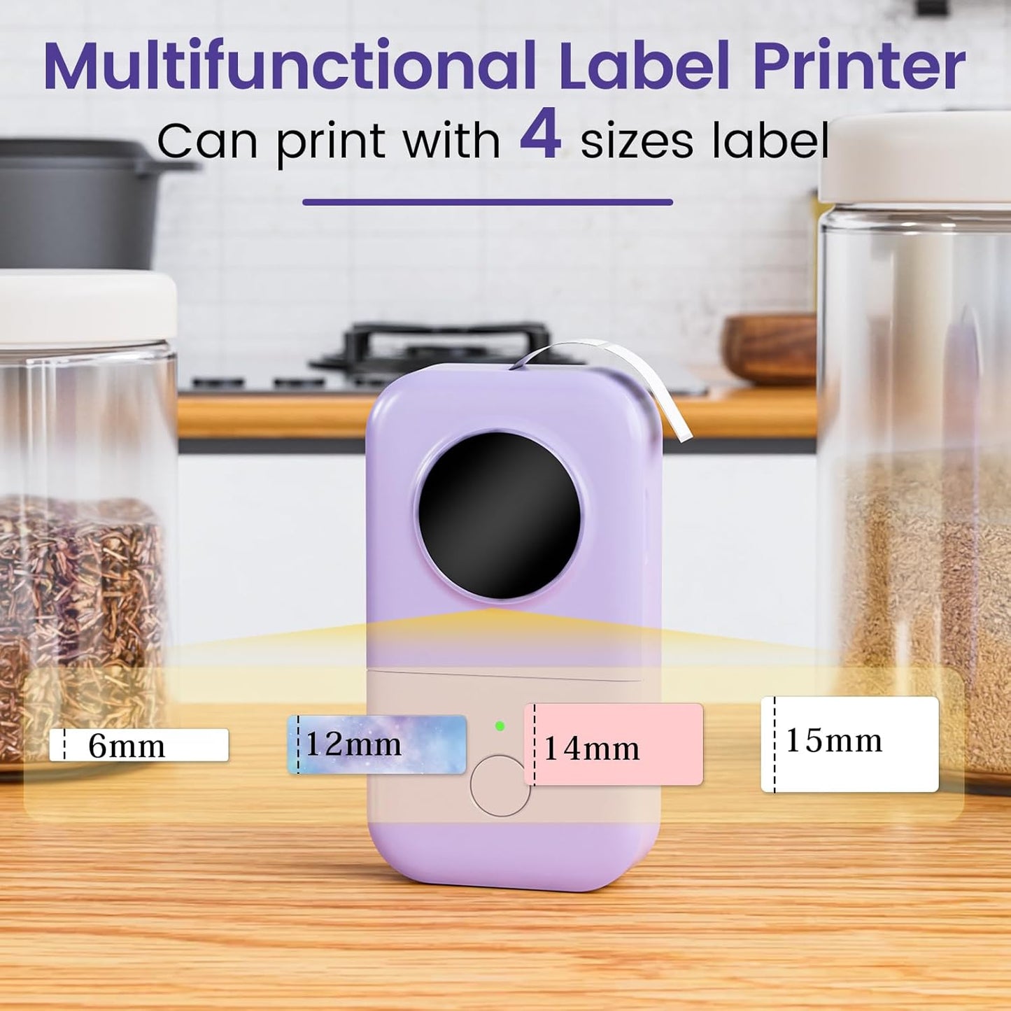 Phomemo Label Maker, D30 Portable Bluetooth Label Maker Machine with Tape, Small Mini Label Printer, Multiple Templates Fonts Icon Labeler for Home, School, Office