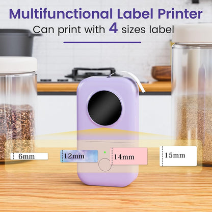 Phomemo Label Maker, D30 Portable Bluetooth Label Maker Machine with Tape, Small Mini Label Printer, Multiple Templates Fonts Icon Labeler for Home, School, Office