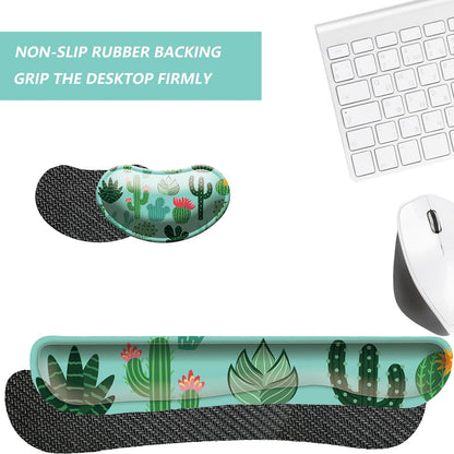 Keyboard Wrist Rest Mouse Wrist Support Set, Memory Foam Wrist Rest Pad for Computer Laptop Keyboard Mouse, Ergonomic Wrist Cushion Support for Typing Pain Relief, Gaming Home Office, Purple