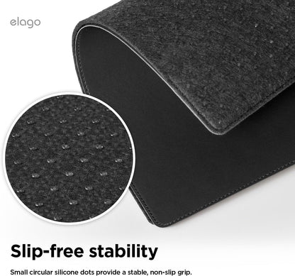 elago Smart Magnetic Desk Mat Compatible with All Magnetic Products -Paper Protector, Mouse Pad, Laptop, Non-Slip Top, Premium Waterproof Writing Pad for Office and Home (Stone [Large]