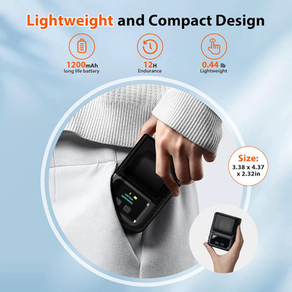 Phomemo M120 Bluetooth Label Maker - Portable Thermal Barcode Printer with App, 2" Wide Labels, Wireless Sticker Printer for Small Business,Home Office,QR Codes,Address Labels - iOS/Android Compatible