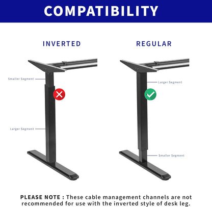 VIVO Steel Magnetic 14 inch Cable Management Channel for Under Desk Leg, No Drill Cord Organizer for Home Office, Black, DESK-AC01-1MB