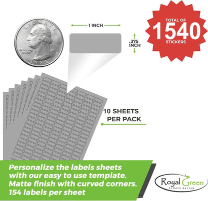 White Rectangular Labels + Bonus Color Labels - Value Pack - 1138 Pack