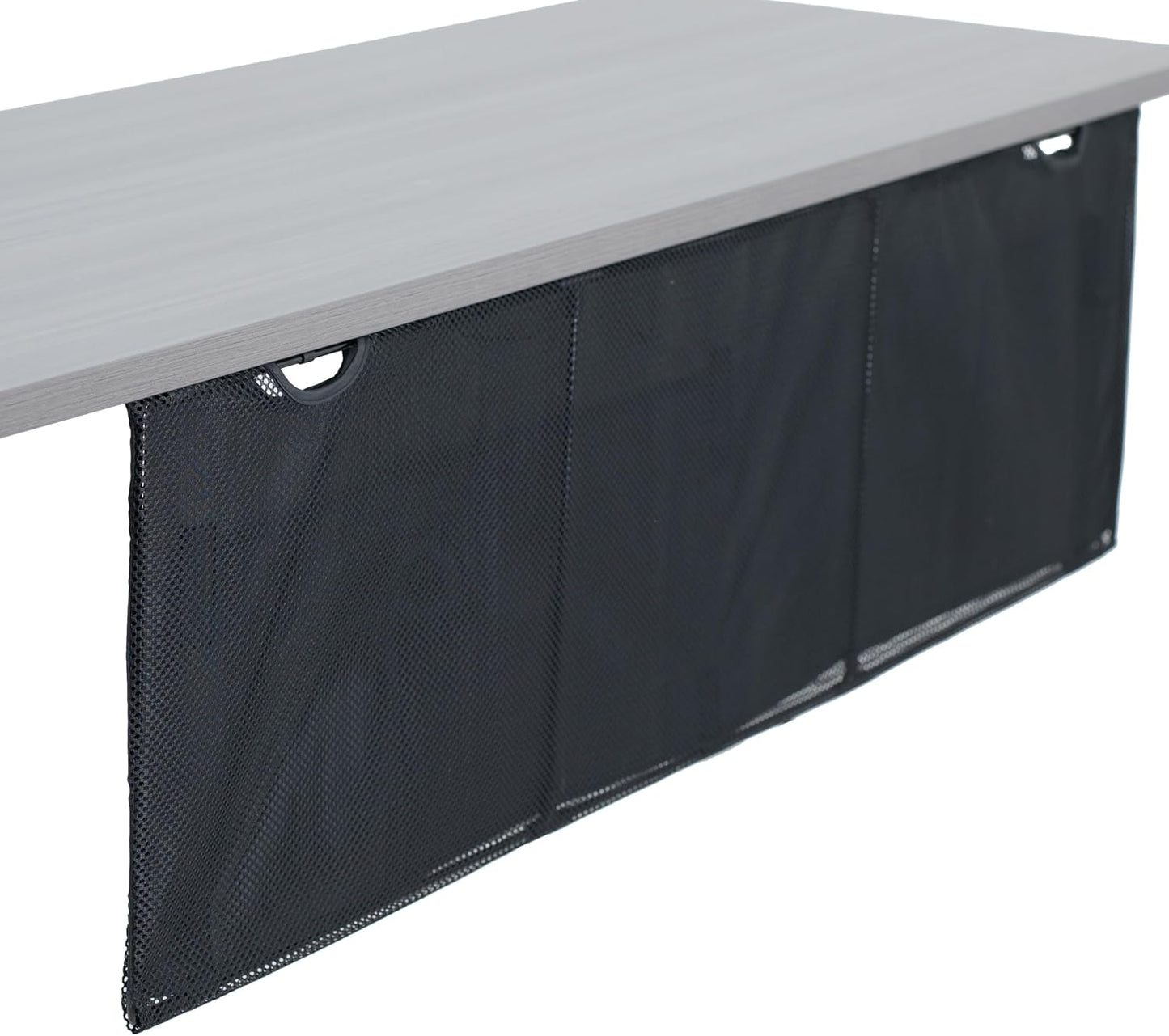 VIVO 60 inch Under Desk Privacy and Cable Management Organizer Sleeve, Wire Hider Kit Panel System, Black, DESK-SKIRT-60