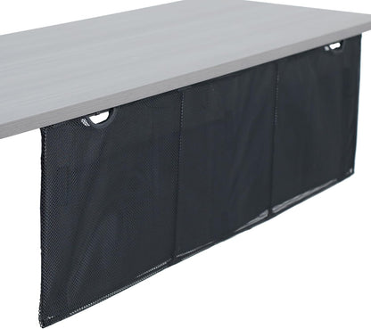 VIVO 60 inch Under Desk Privacy and Cable Management Organizer Sleeve, Wire Hider Kit Panel System, Black, DESK-SKIRT-60