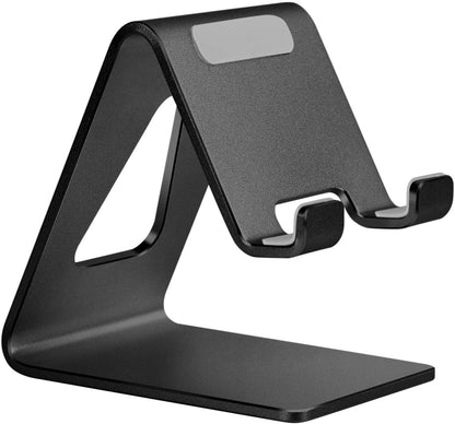 Aoviho Desk Cell Phone Stand Phone Holder, Aluminum Phone Cradle Dock for iPhone17 16 15 14 13 12 pro Mini 11 X Xs max 8 7 6 6s Plus SE Samsung All Smart Phones, Rose Gold
