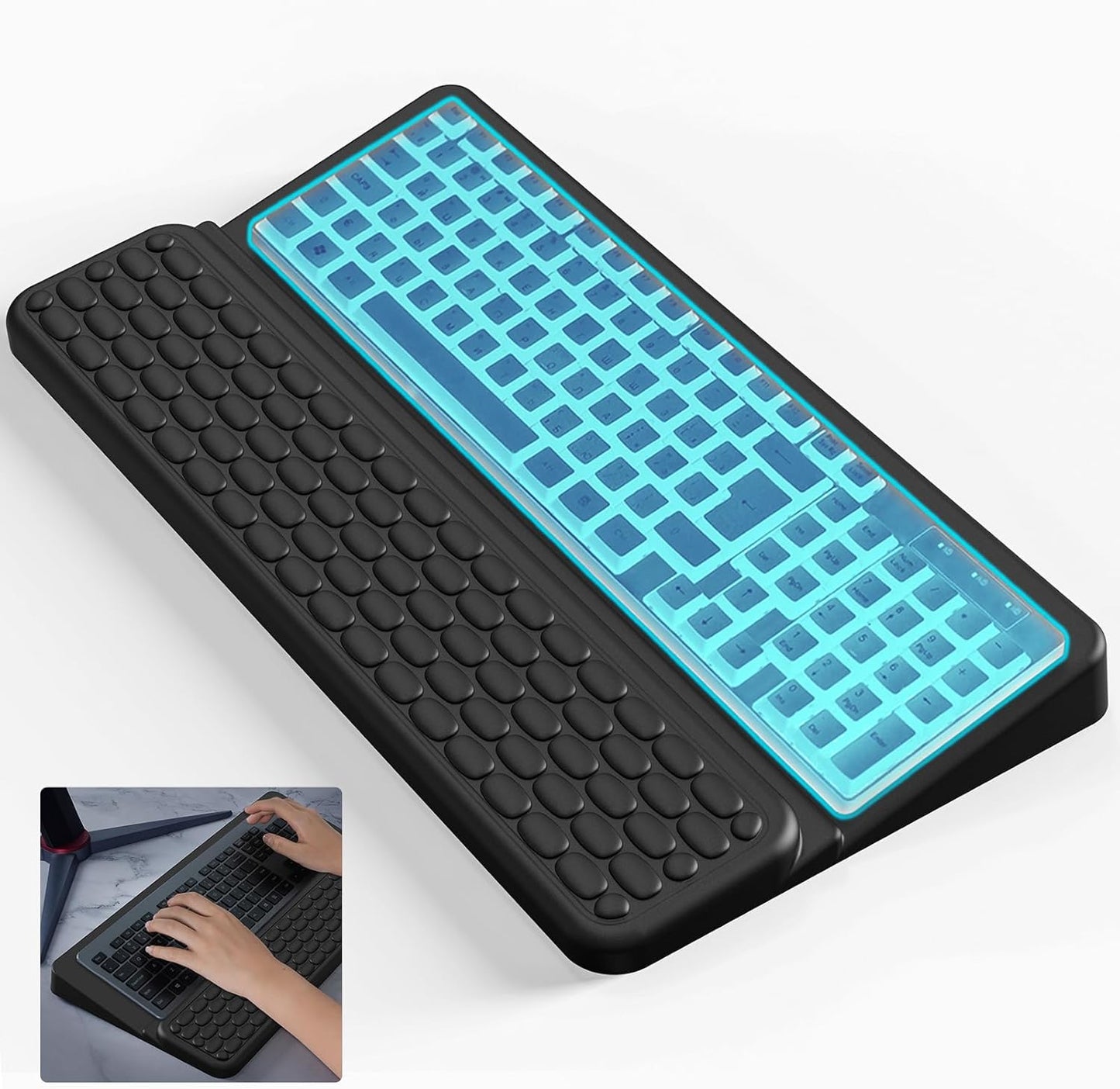 Keyboard Stand for Desktop, Keyboards Wrist Rest, Ergonomic Keyboards Holder for Easy Typing Working, Wrist pad for Keyboards with Comfortable Wrist Rest for Keyboard Pink