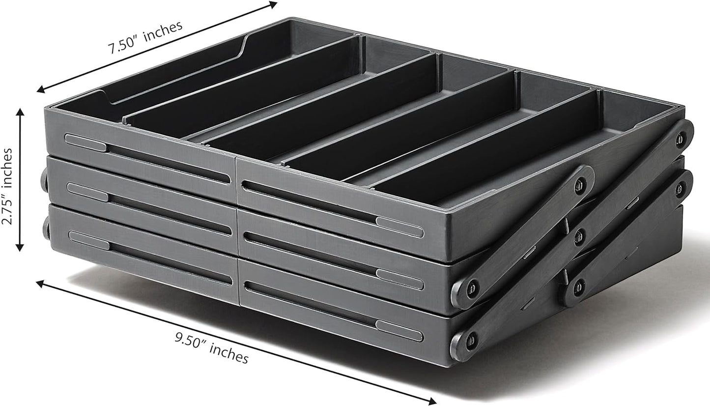 Ontel Smart Drawer Organizer - Multi-level Jewelry Holder, Cosmetics Organizer, or Office Drawer Organizer with Adjustable Dividers for Organization and Storage, Fits Drawers 9.5"W x 7.5"L x 2.75"D