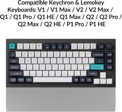 Keychron 12.48" Silicone Wrist Rest for 75% Compact Mechanical Keyboards, Ergonomic Palm Support with Full Honeycomb Non-Slip Base, Compatible with K2/K2 Pro/K2 Max/K2 HE/K6/K6 Pro/K6 HE