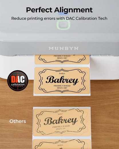 MUNBYN Bluetooth Thermal Label Printer RW403B, Wireless 4x6 Shipping Label Printer for Small Business, Compatible with Android, iPhone, Windows, Mac, Chromebook, Print Width 1.57"-4.25" (Grey)