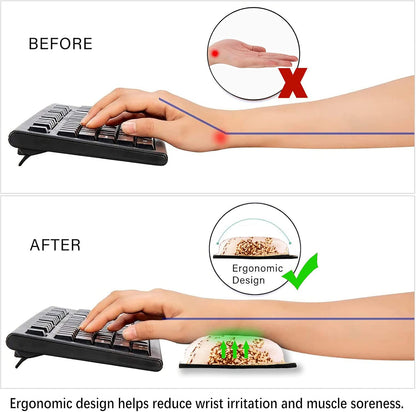 ArtSo Upgraded Wrist Rest Support for Mouse Pad & Keyboard, Ergonomic Gel Mousepad Non-Slip Rubber Base Home,Office Pain Relief, Easy Typing Cushion Neoprene, Soft Memory Foam, Purple Heart Butterfly