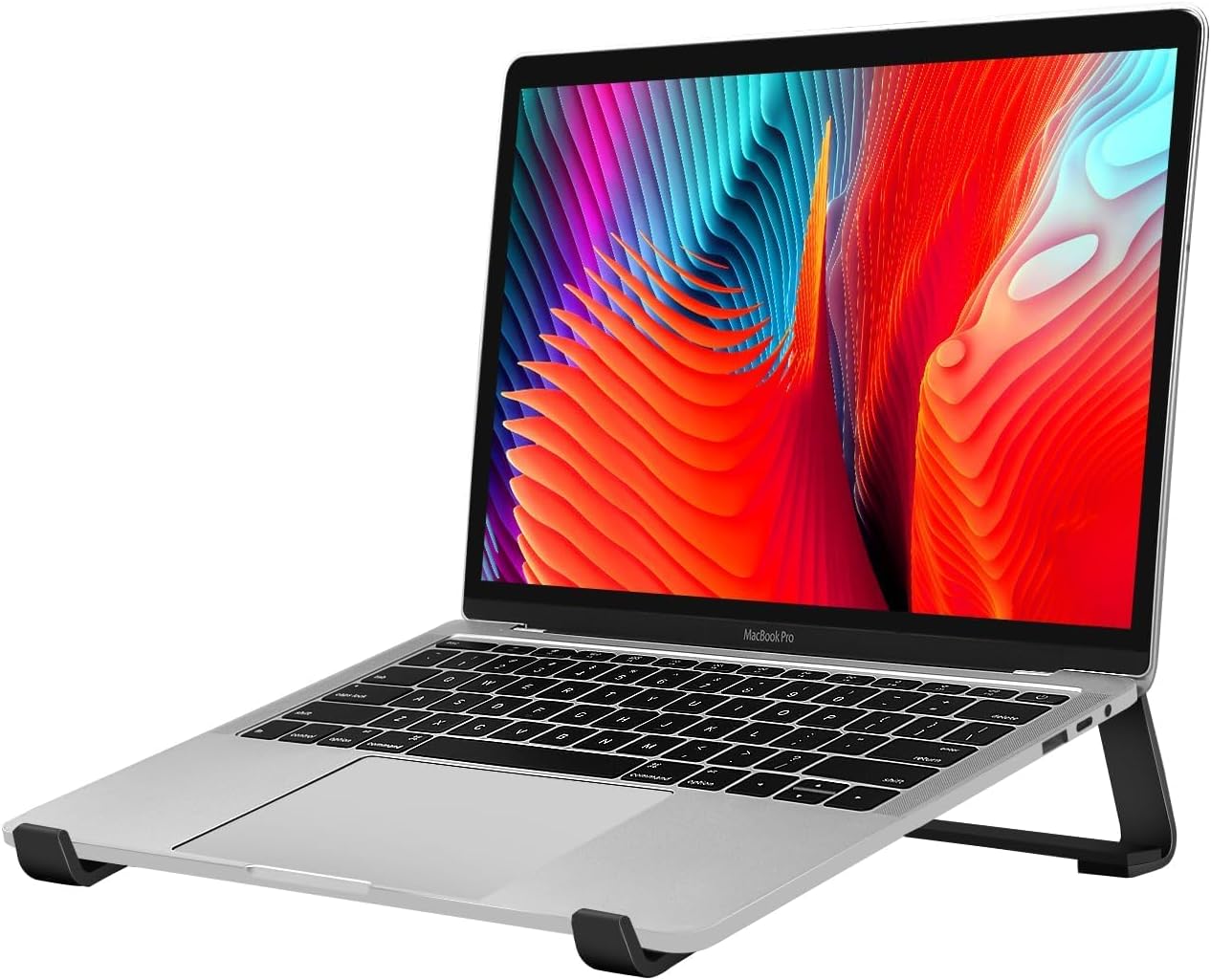 Thibault Aluminum Laptop Stand for Desk - Cooling Ergonomic Design - Fits MacBook Air Pro/DELL/HP/Lenovo/ThinkPad/Alienware - 13/14/15.6/16 -Easy Assembly- Ventilated Laptop Stand for Optimal Airflow