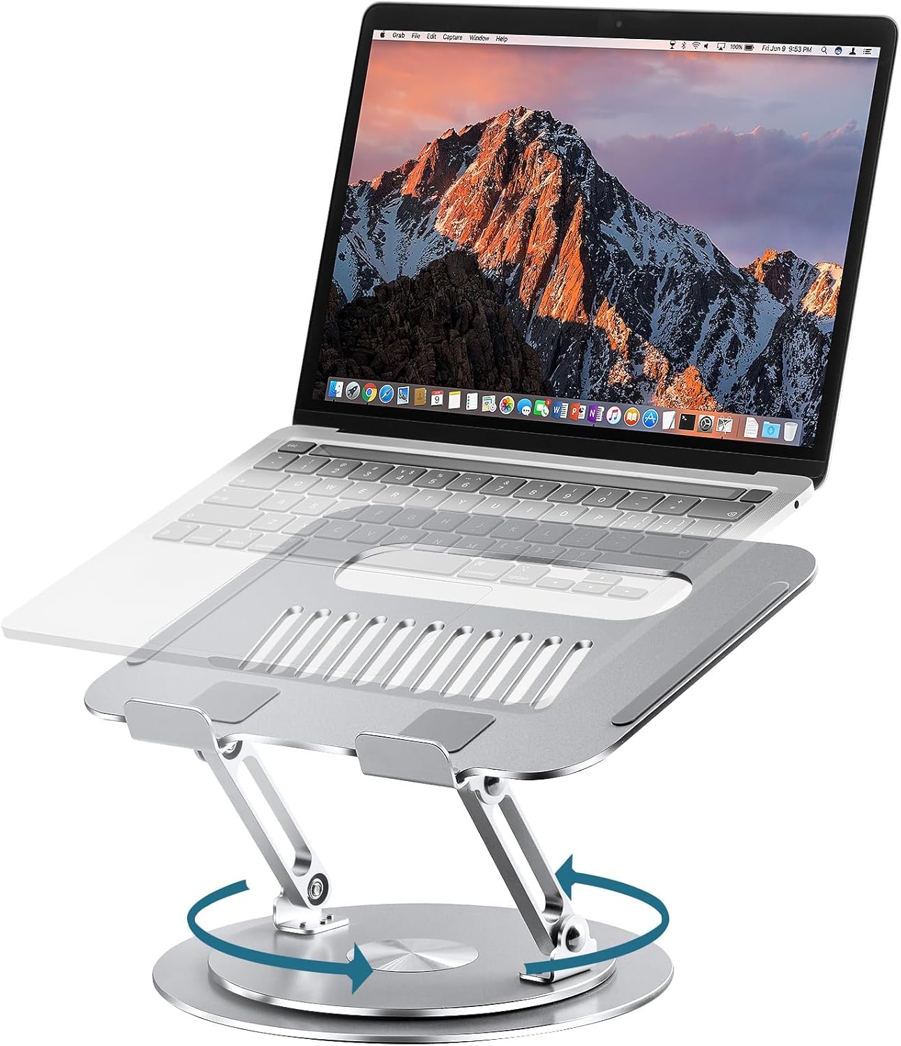 Lifelong Ergonomic Adjustable Laptop Stand for Desk - Height Up to 20" Portable Computer Laptop Riser Holder, Fits All MacBook Air & 10 15 17 Inches Laptops, Back to School Gift for Men & Women
