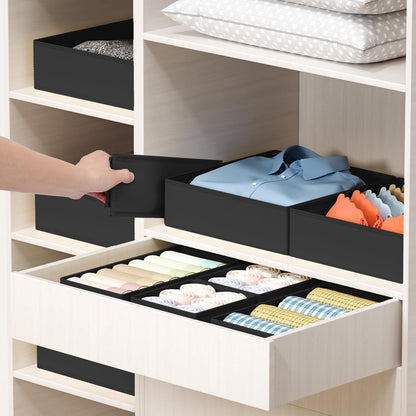 DIMJ Drawer Organizer Clothes - 20 Pack Closet Drawer Organizer Bins for Baby Clothes Storage, Fabric Dresser Organizer for Nursery Bedroom, Foldable Small Drawer Dividers for Underwear Socks