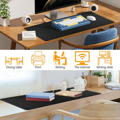 Green Desk Pad and Keyboard Wrist Rest, 3in1 Mousepad + Keyboard Wrist Rest+Mouse Wrist Rest for Home Office Table Computer Cover. (31.5×15.7,Green)