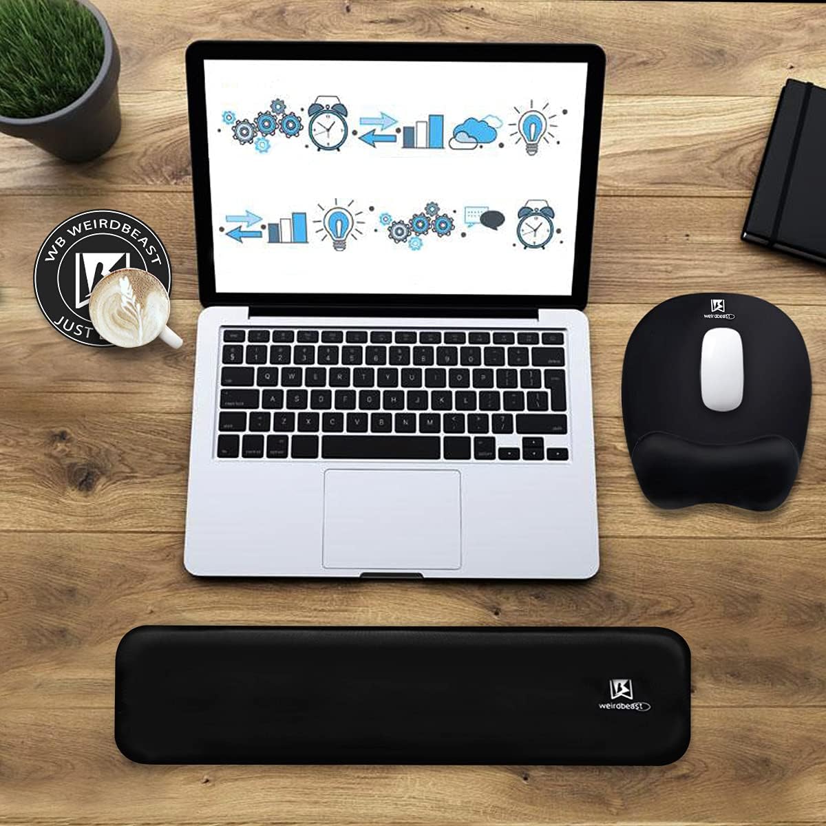 Memory Foam Set Wrist Rest Pad & Mouse Wrist Rest Support,Ergonomic Design for Office,Home,Laptop,Desktop Computer,Gaming Keyboard - Pink
