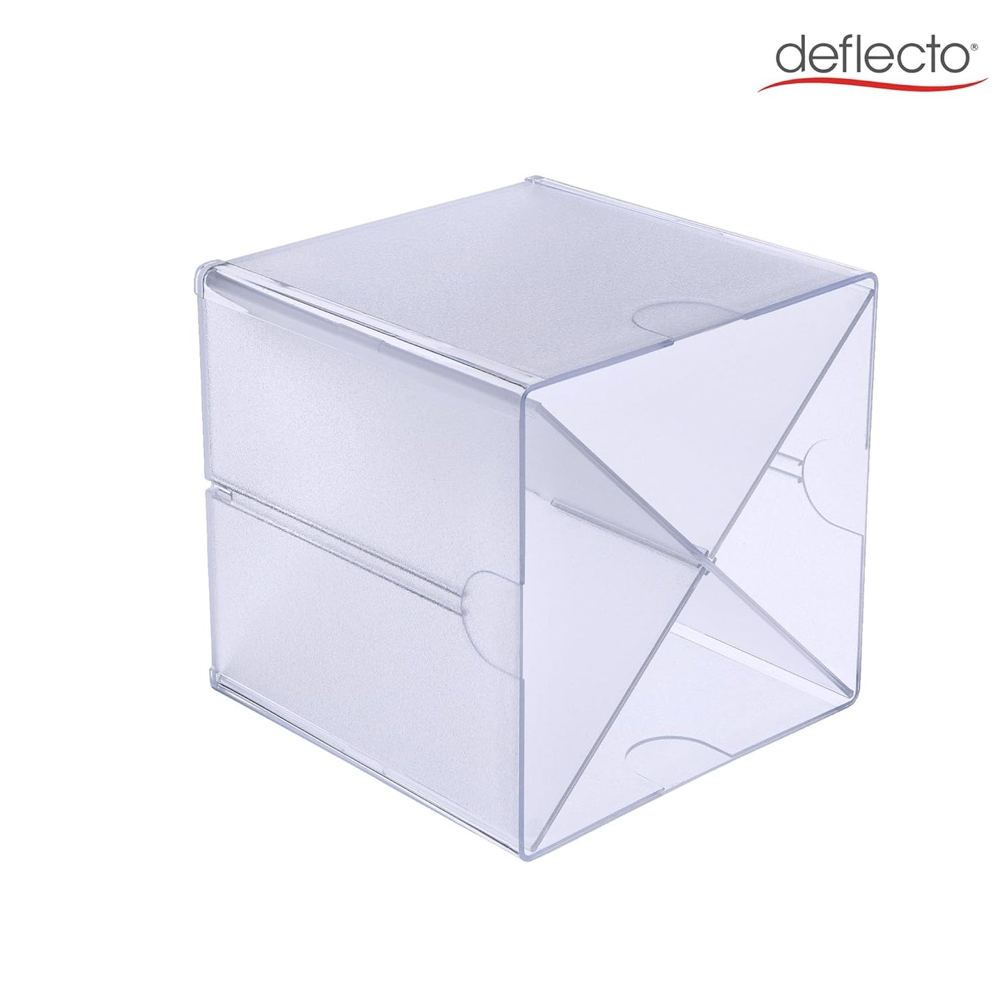 Deflecto Stackable Cube Organizer - X Divider, Clear (350201-AMZ)
