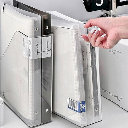 2-Pack Clear Acrylic Vertical Magazine File Holders – Desktop Organizer for Books, Documents, Binders, Envelopes, Includes 3 Bonus Silicone Bookmarks