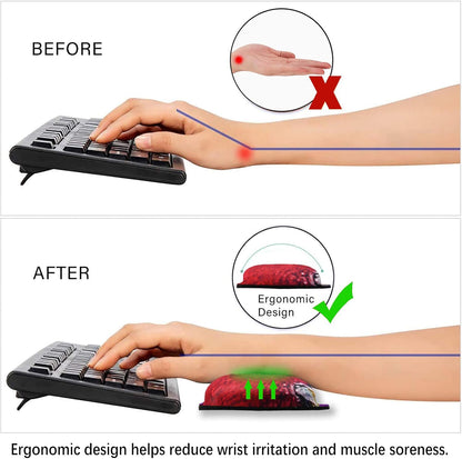 ArtSo Upgraded Wrist Rest Support for Mouse Pad & Keyboard, Ergonomic Gel Mousepad Non-Slip Rubber Base Home,Office Pain Relief, Easy Typing Cushion Neoprene, Soft Memory Foam, Purple Heart Butterfly
