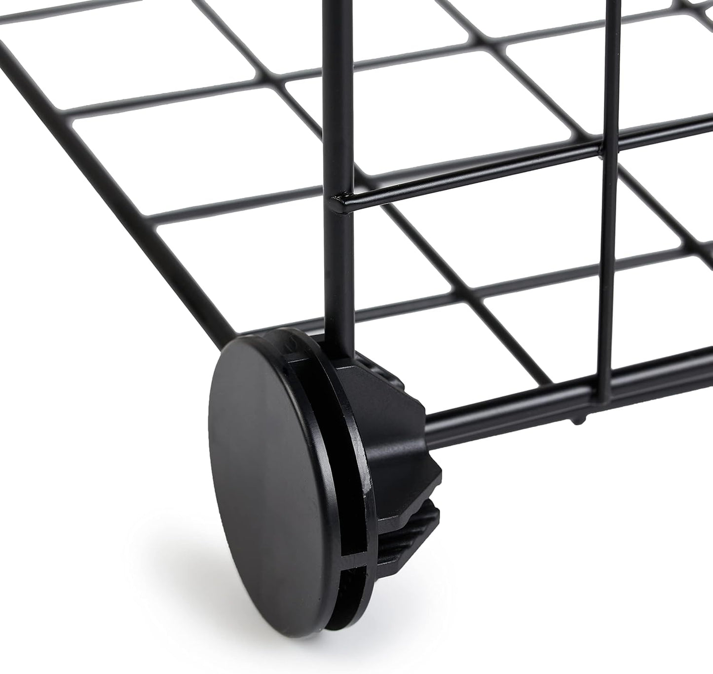 Amazon Basics 6-Cube Wire Grid Stackable Storage Organizer, Metal Shelving Unit, No-Tool Assembly, 26"W x 38"H x 12.6"D, Black