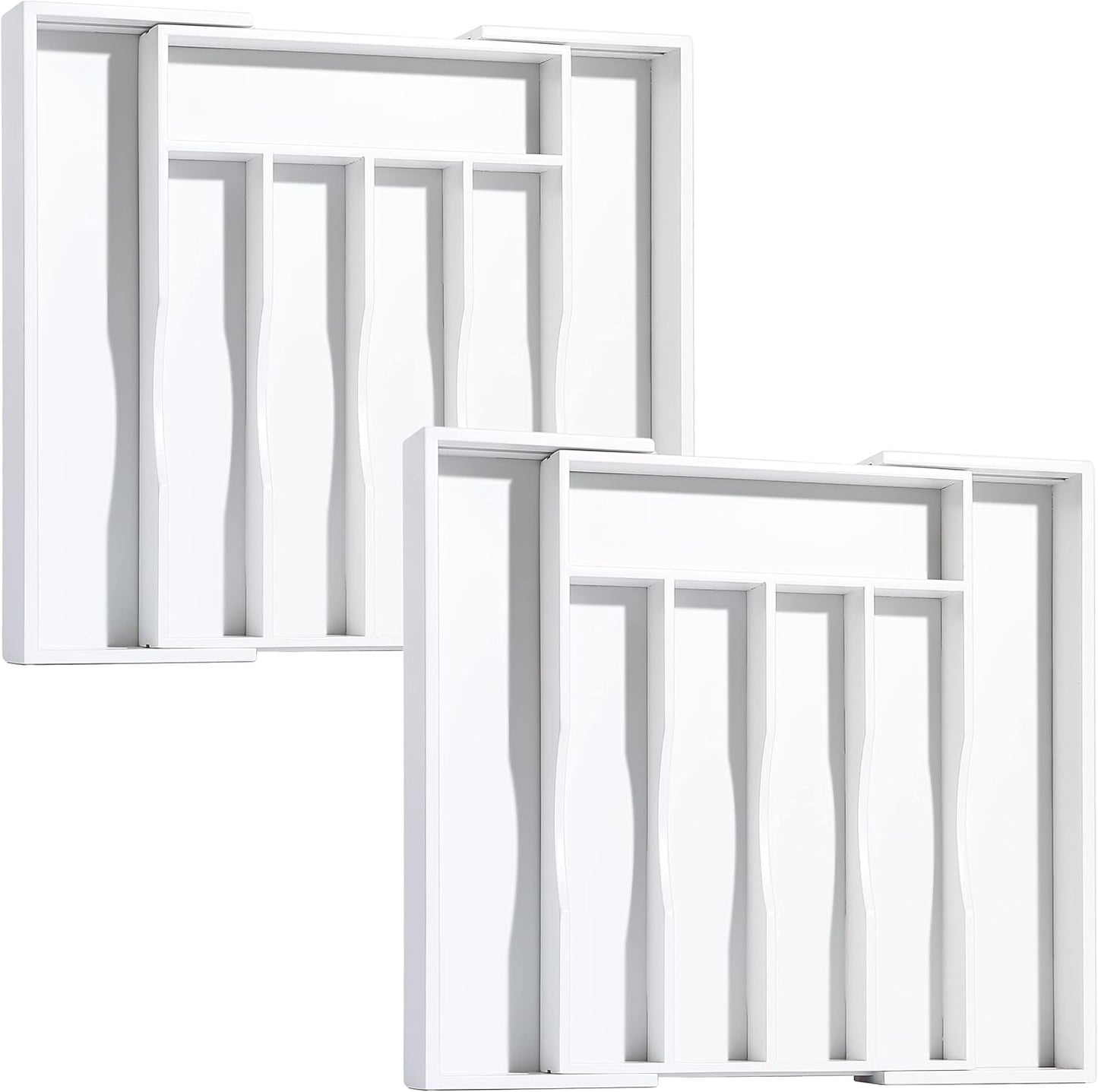 Kitchen Silverware Drawer Organizer and Storage Flatware Cutlery Utensil Holder Spice Rack Containers Bathroom Counter Cabinet Office Desk Makeup Drawer Tray Kitchen and Dining Tools Decor Accessories