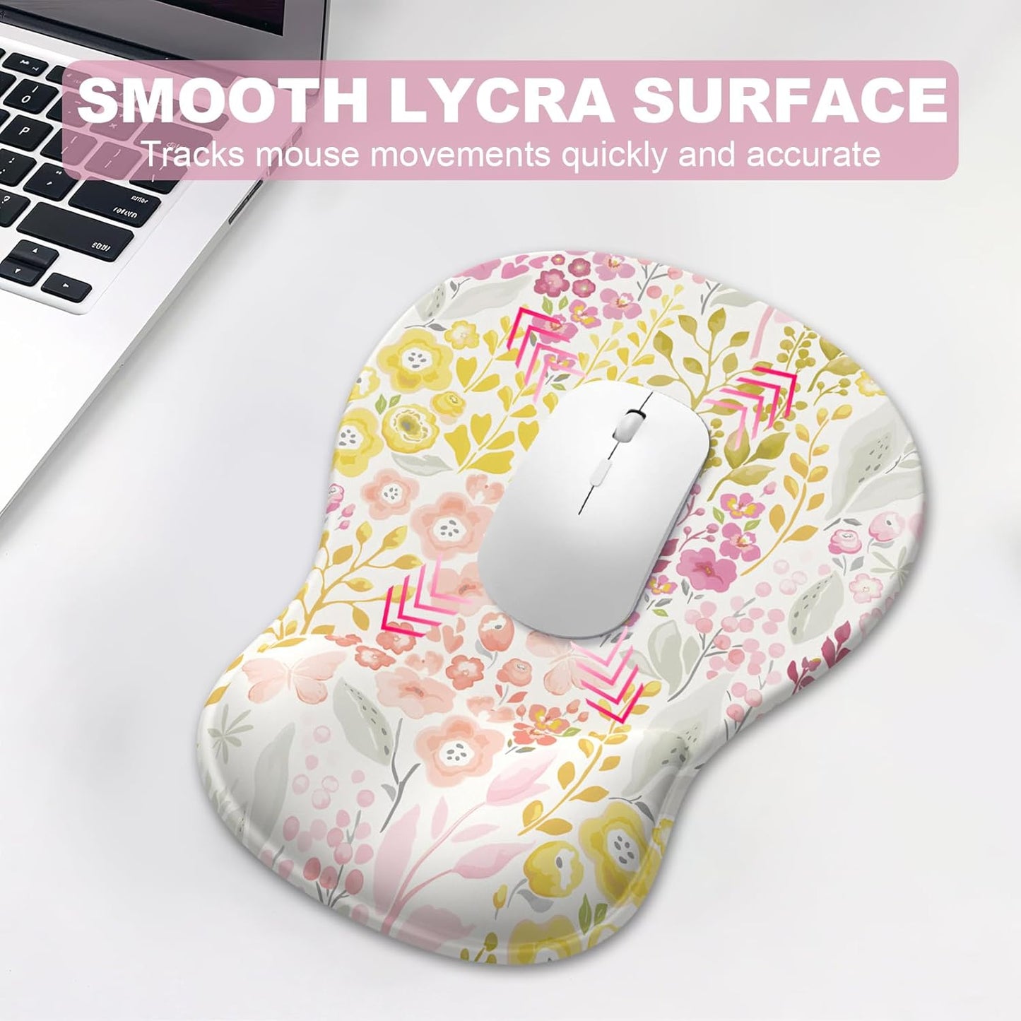 Ergonomic Mouse Pad with Wrist Rest and Keyboard Wrist Rest, Black Mousepad and Wrist Rest for Computer Keyboard, Pain Relief, Non-Slip PU Base, Gel Mouse Pad with Wrist Support for Gaming, Office