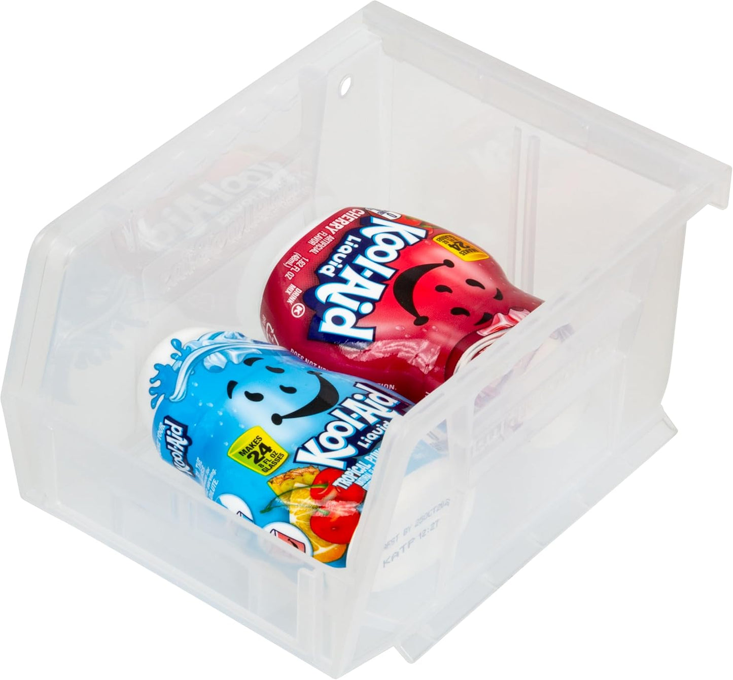 Akro-Mils 30210 AkroBins Plastic Storage Bins, Space-Saving Stackable Bins for Garage, Pantry, Craft Organization, 5" x 4" x 3", Stone, 6-Pack