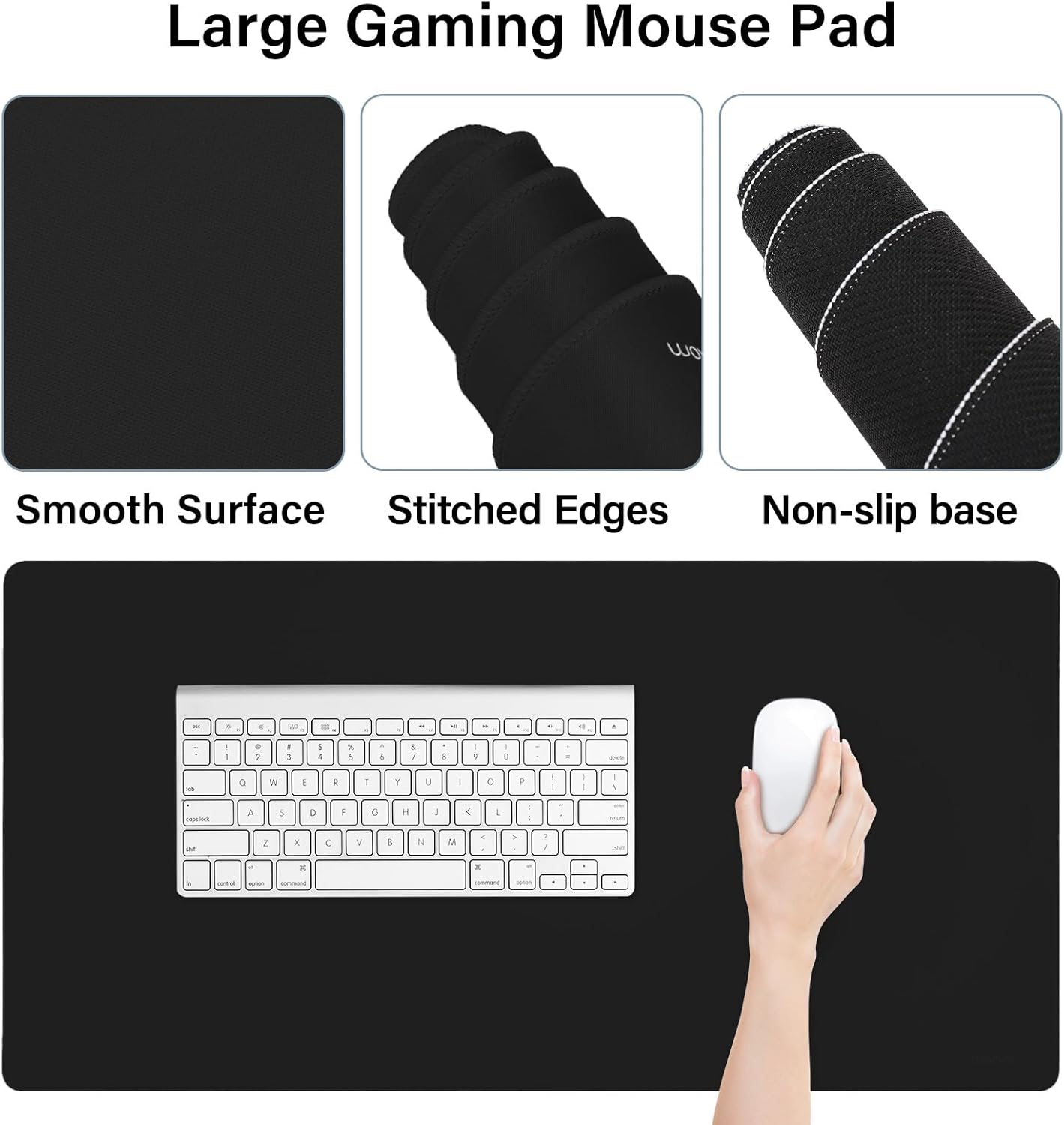MOSISO Keyboard Mouse Pad Set, Gaming Mouse Pad&Keyboard Wrist Rest&Wrist Rest, Ergonomic Wristrests with Memory Foam Home Office Easy Typing Cushion Non-Slip Mousepad, Purple