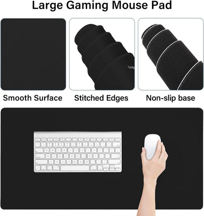 MOSISO Keyboard Mouse Pad Set, Gaming Mouse Pad&Keyboard Wrist Rest&Wrist Rest, Ergonomic Wristrests with Memory Foam Home Office Easy Typing Cushion Non-Slip Mousepad, Purple