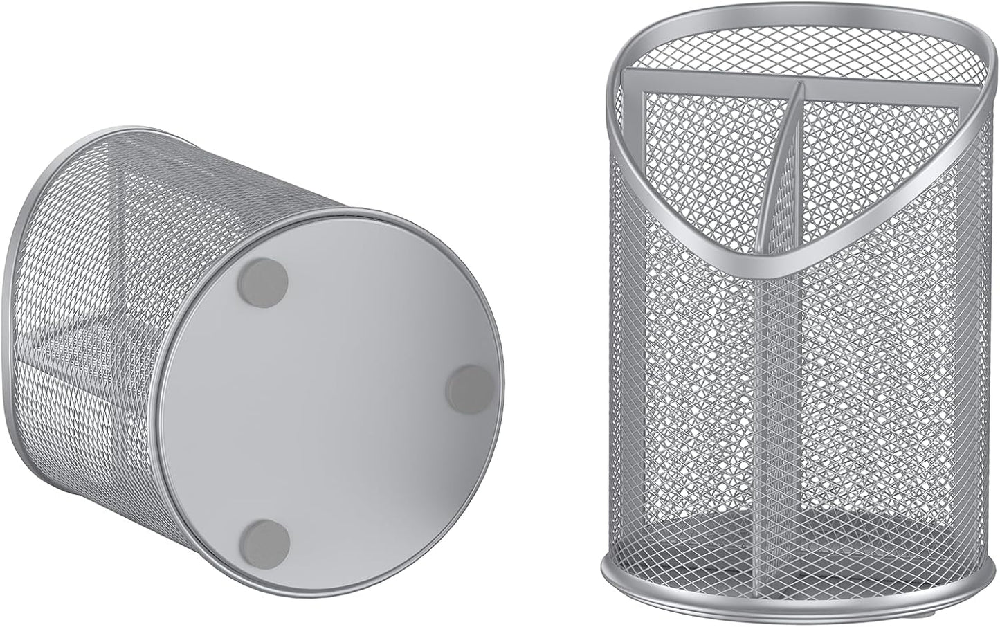 Delifox 2 Pack Pen Holder Mesh Round Pencil (White)