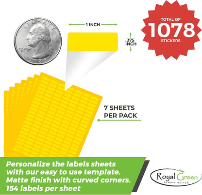 White Rectangular Labels + Bonus Color Labels - Value Pack - 1138 Pack