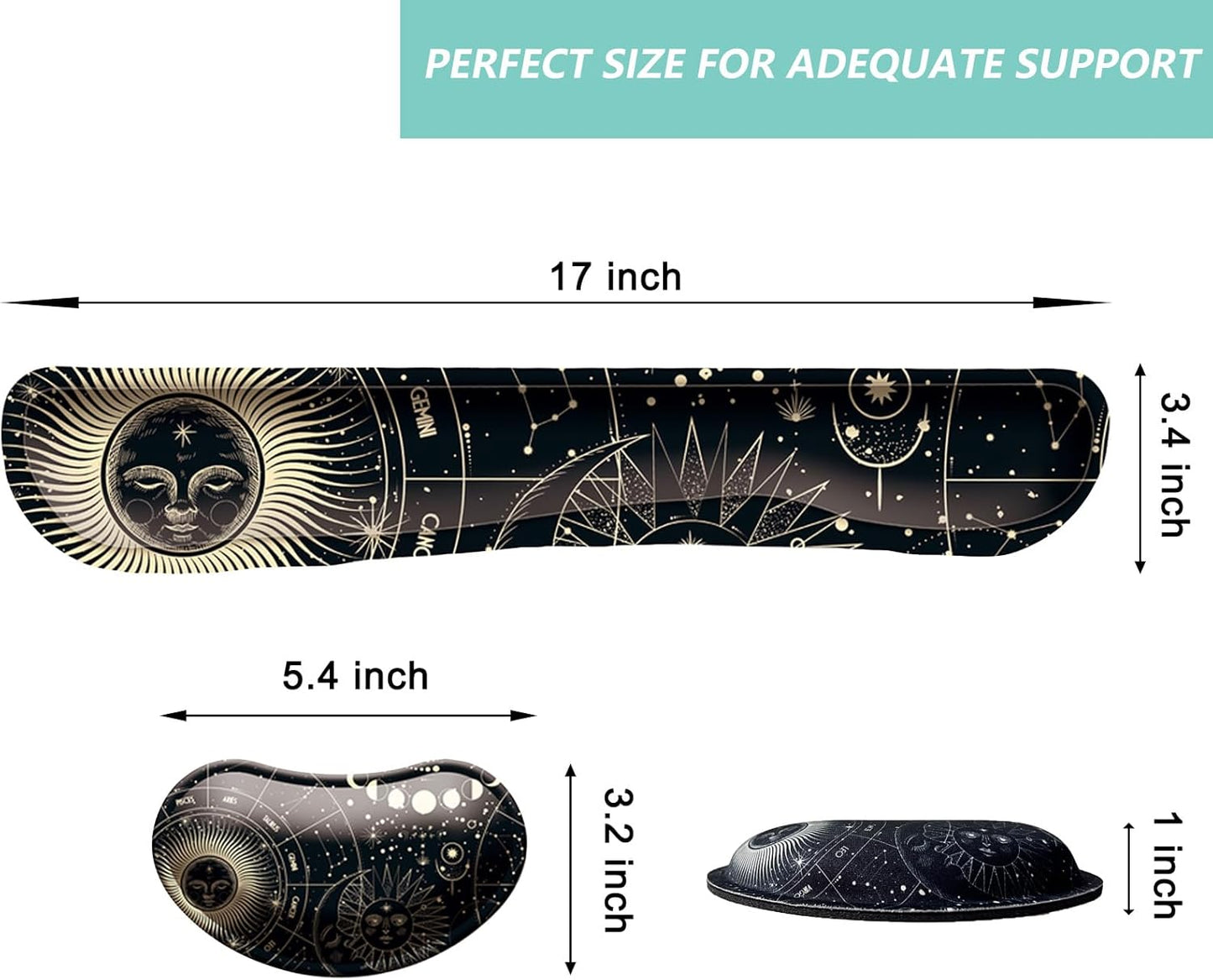 Keyboard Wrist Rest Mouse Wrist Support Set, Memory Foam Wrist Rest Pad for Computer Laptop Keyboard Mouse, Ergonomic Wrist Cushion Support for Typing Pain Relief, Gaming Home Office, Purple