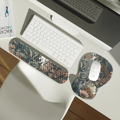Ghost Book Mousepad with Wrist Rest Halloween Computer Keyboard Mouse Pad Black Cute, Mouse Pad with Wrist Rest for Computer Keyboard, 2 In1 Mousepad with Wrist Support Easy Typing&Relieve Wrist Pai