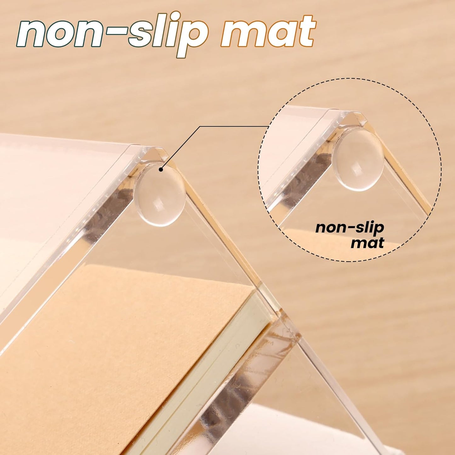 DINGHUO Acrylic Mail Letter File Holder Folder Organizer for Desk, 2 Sections Clear Countertop Small Document Notebook Electronics Desktop Organizer for Office Storage Home School