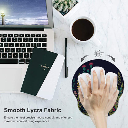 LATEEFAH Mouse Pad with Wrist Rest, 3-in-1 Gaming Mouse Pad, Keyboard Wrist Rest, Ergonomic Memory Foam Mousepad with Wrist Support for Computer Keyboard