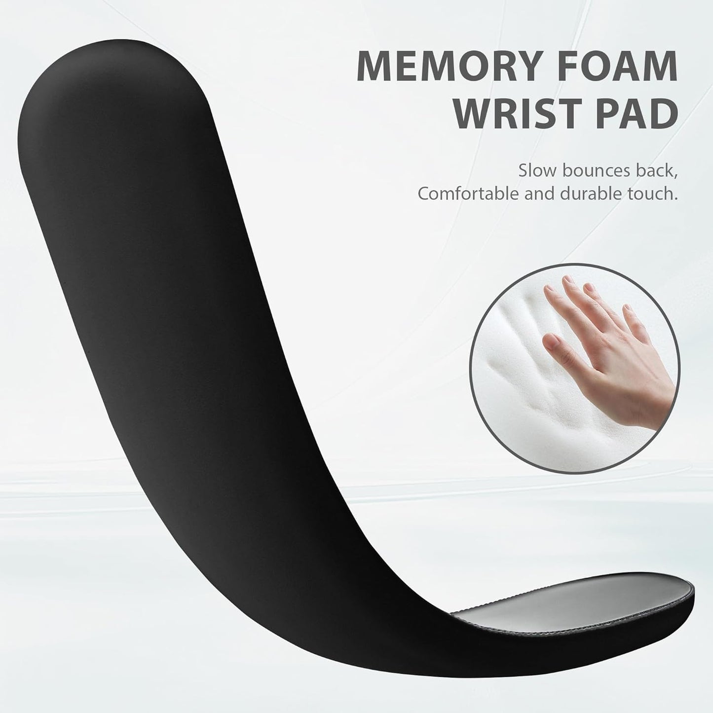 Ospelelf Wrist Rest for Keyboard and Mouse Ergonomic Mouse Pad with Wrist Support Memory Foam Wrist Rest for Computer Keyboard,3-in-1 Gel Mouse and Keyboard Pad for Office Geometry Green