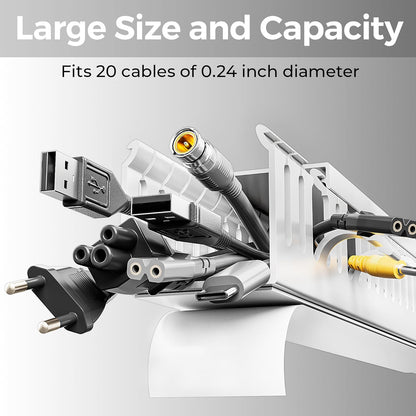Yecaye 62.8in(4x15.7in) Cable Raceway, Large Under Desk Cable Management for Server Rack Wire Raceway, Wire Management Tray, Cord Organizer for Gaming Desk, Black